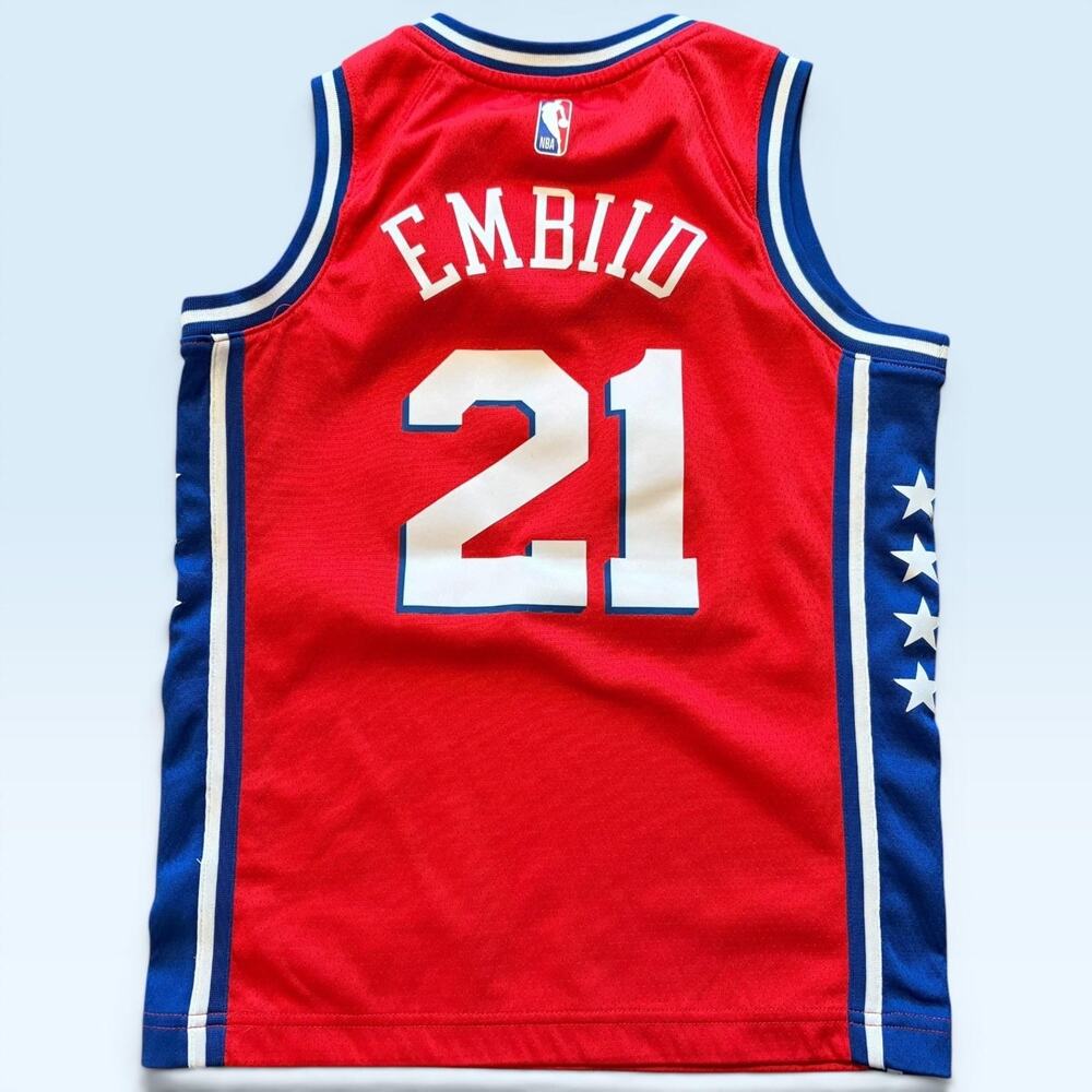 Philadelphia 76ers Jersey Boys Small Joel Embiid 21 Nike